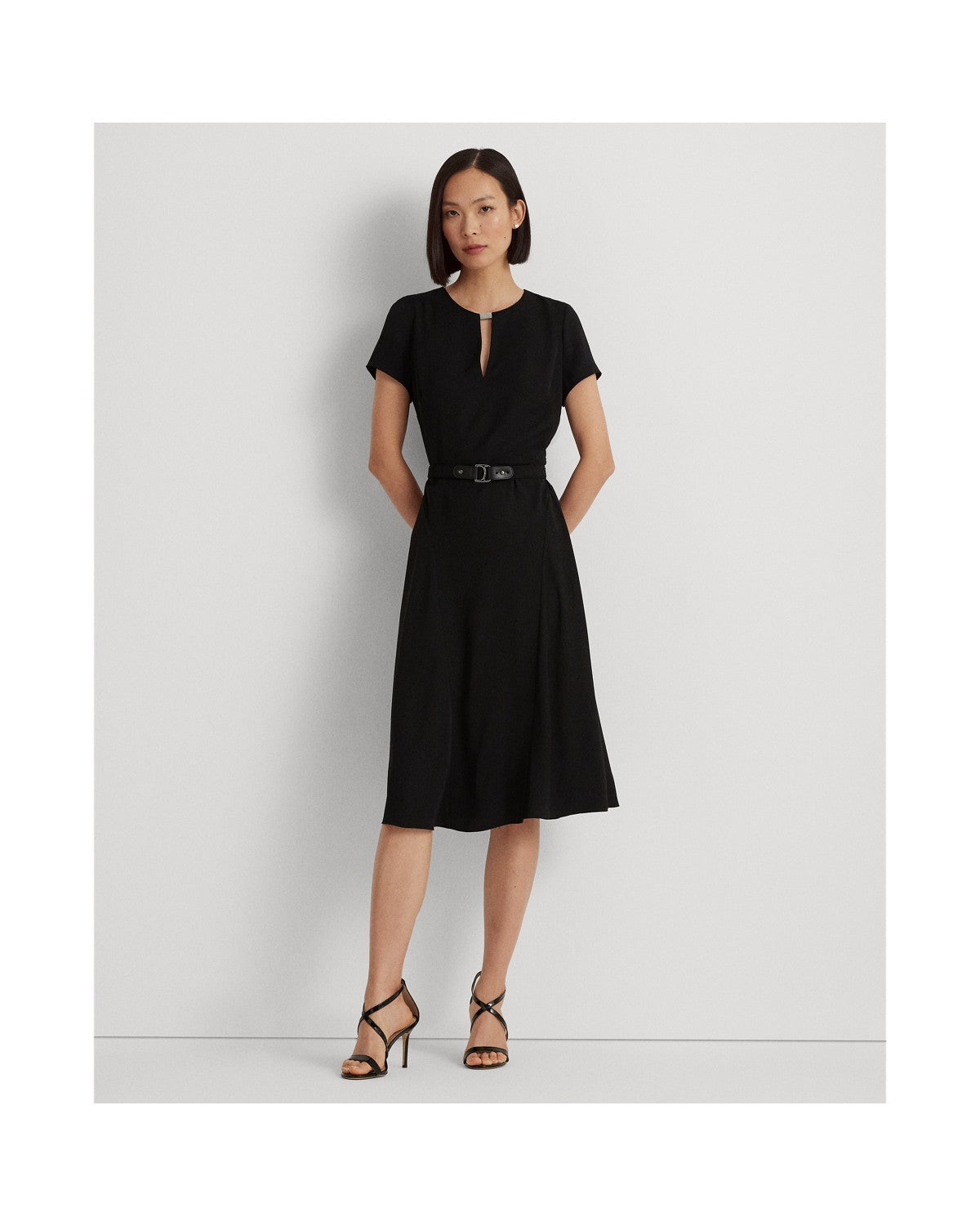 Belted Georgette Dress