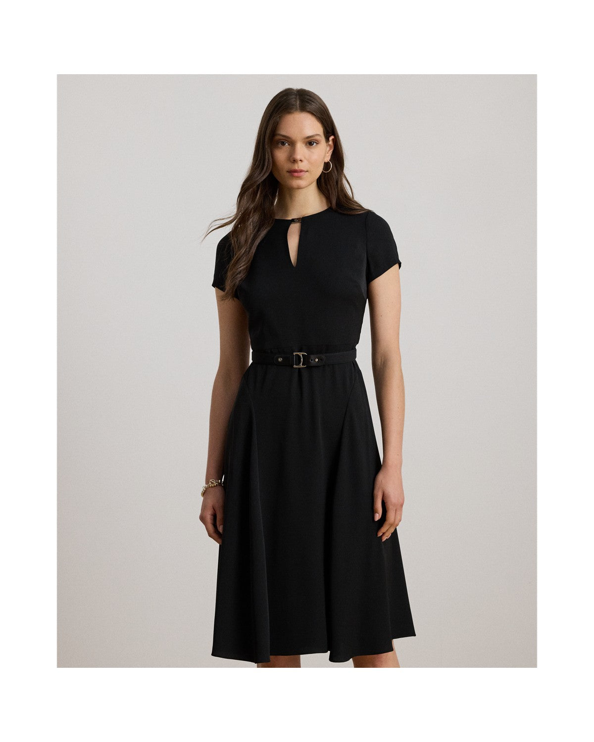Belted Georgette Dress