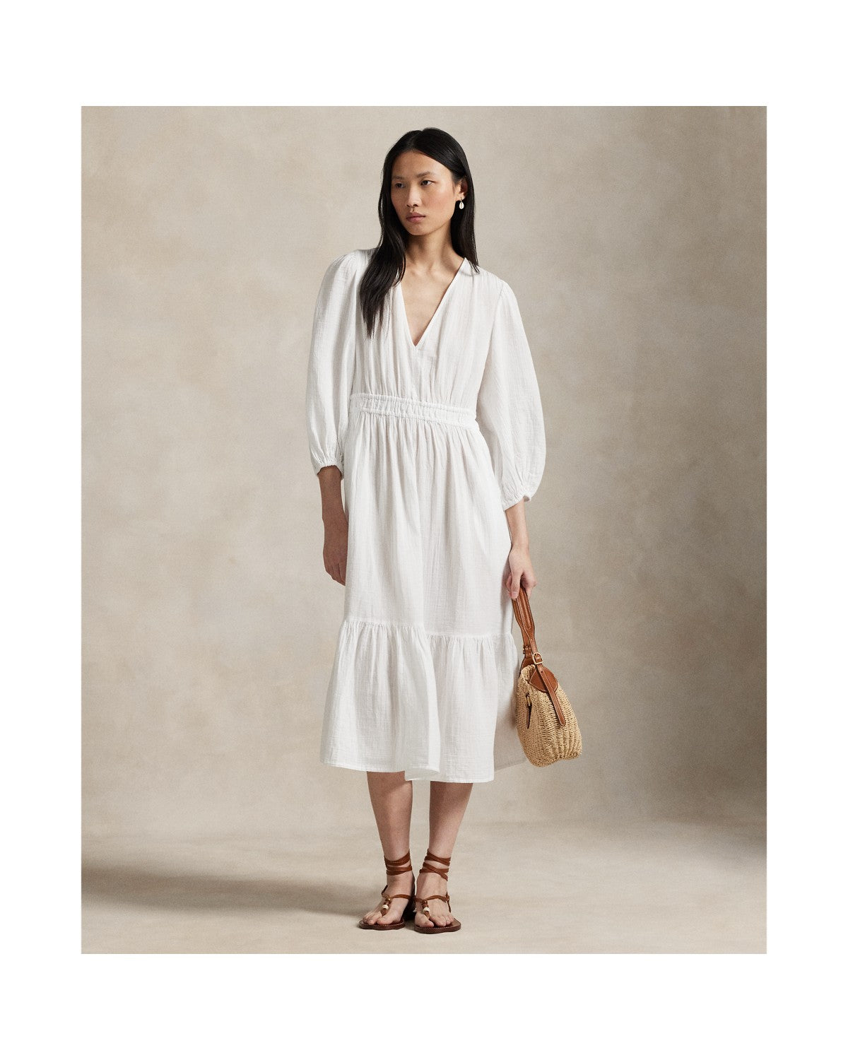 Cotton Long-Sleeve Dress