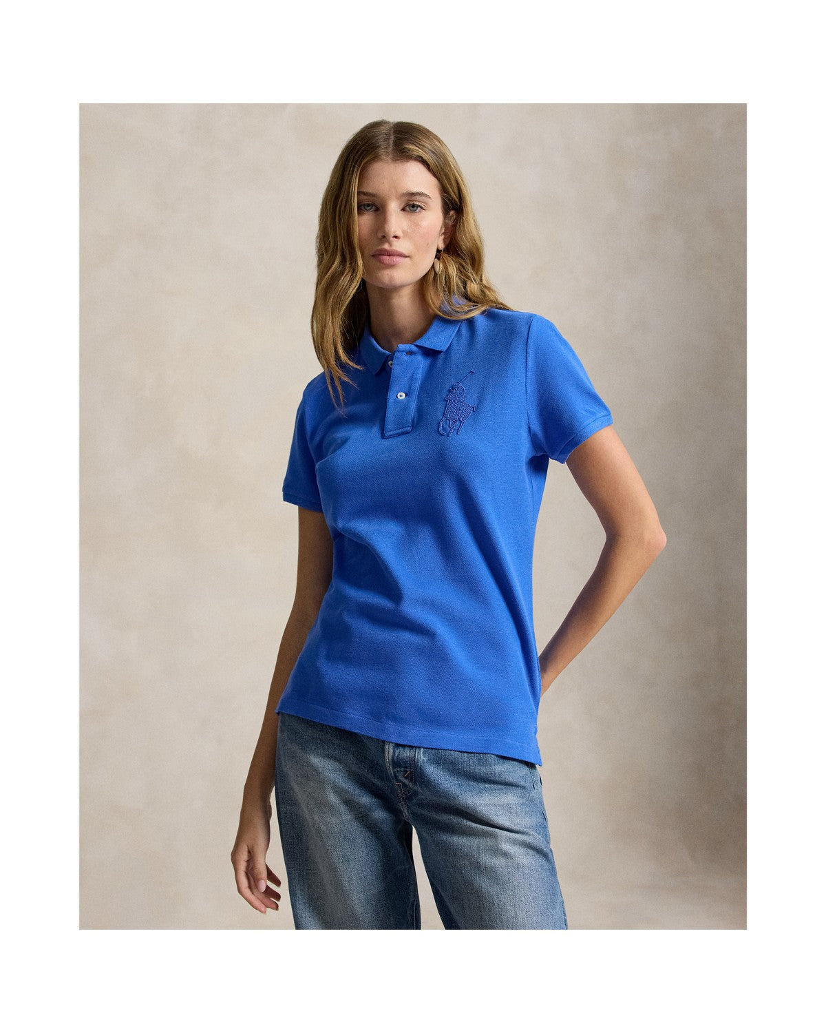 Beaded Big Pony Polo Shirt