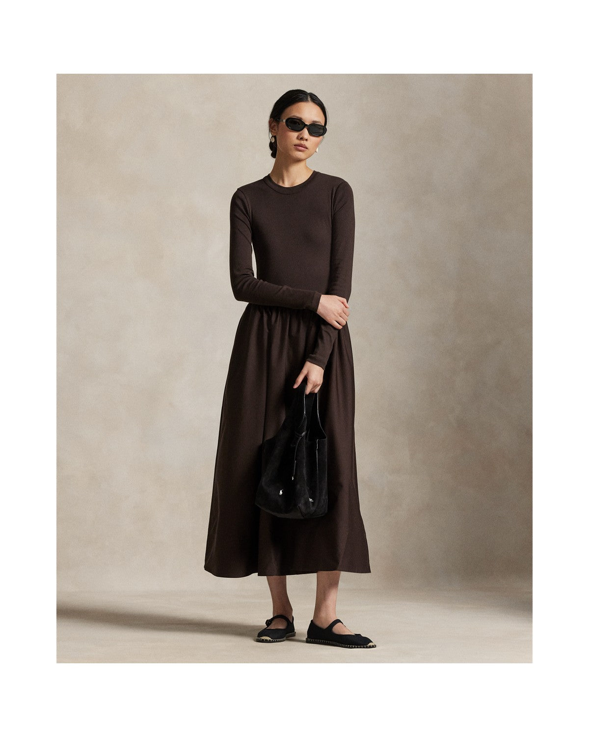 Cotton Long-Sleeve Dress
