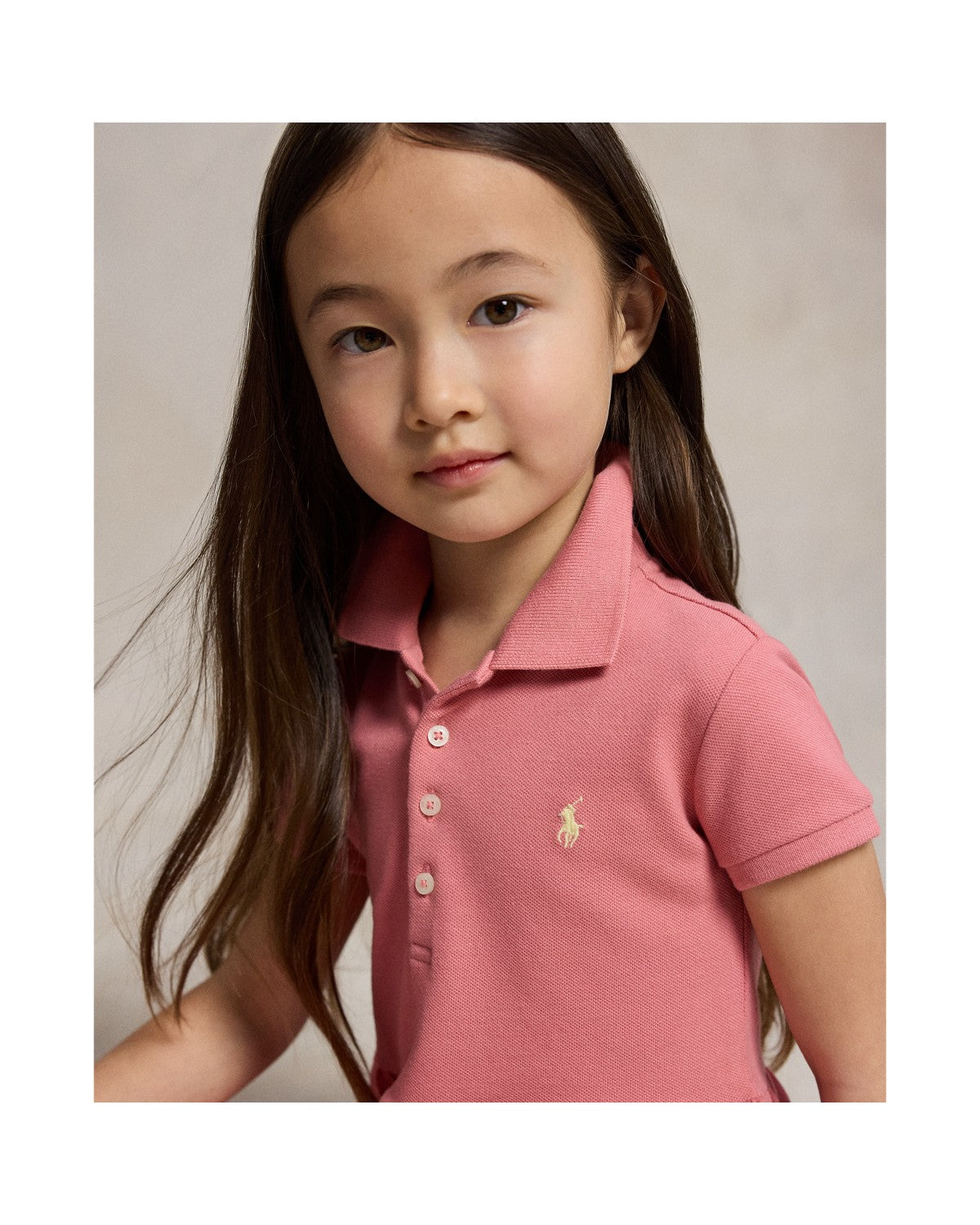 Stretch Mesh Polo Dress