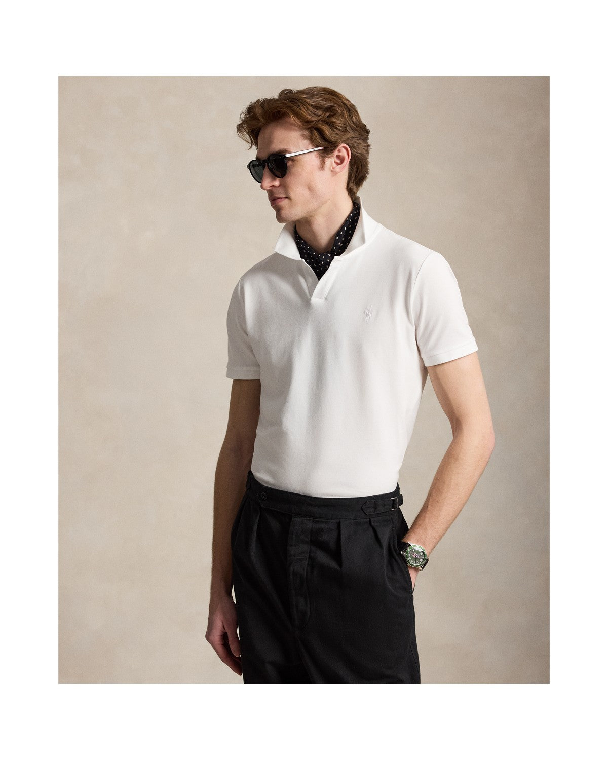 Custom Slim Fit Stretch Mesh Polo Shirt