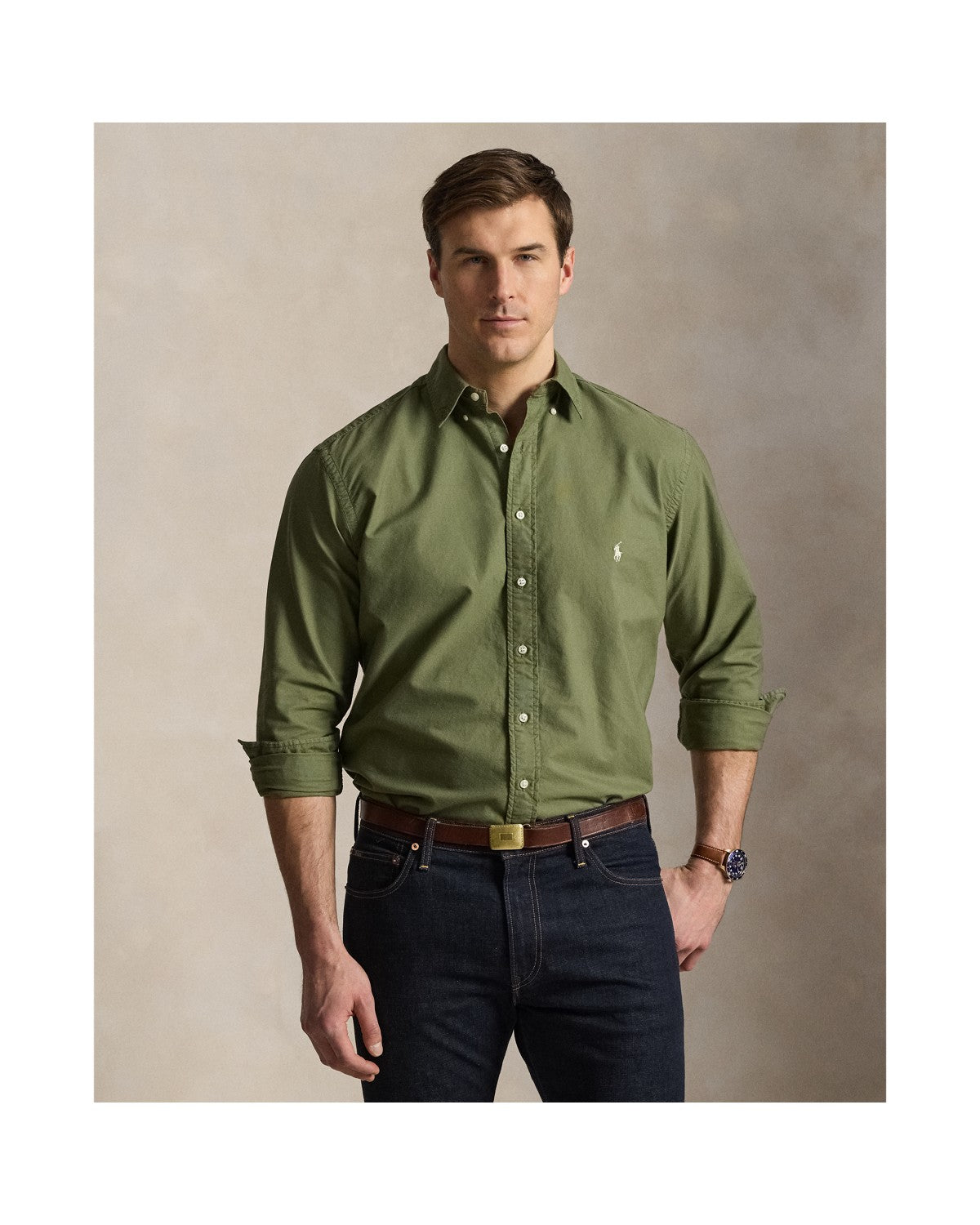 Garment-Dyed Oxford Shirt