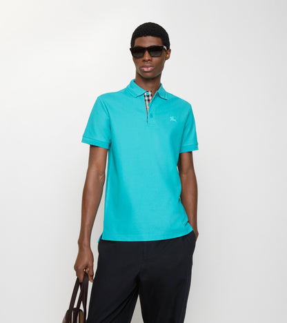 Cotton Polo Shirt in Atom blue