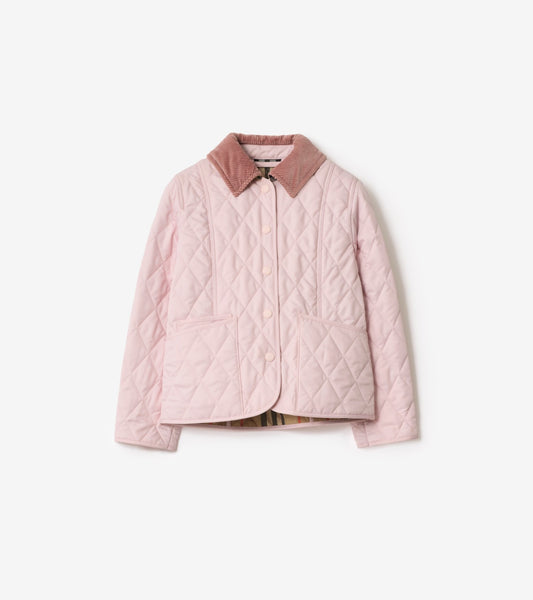 Quilted Barn Jacket in Light pink
