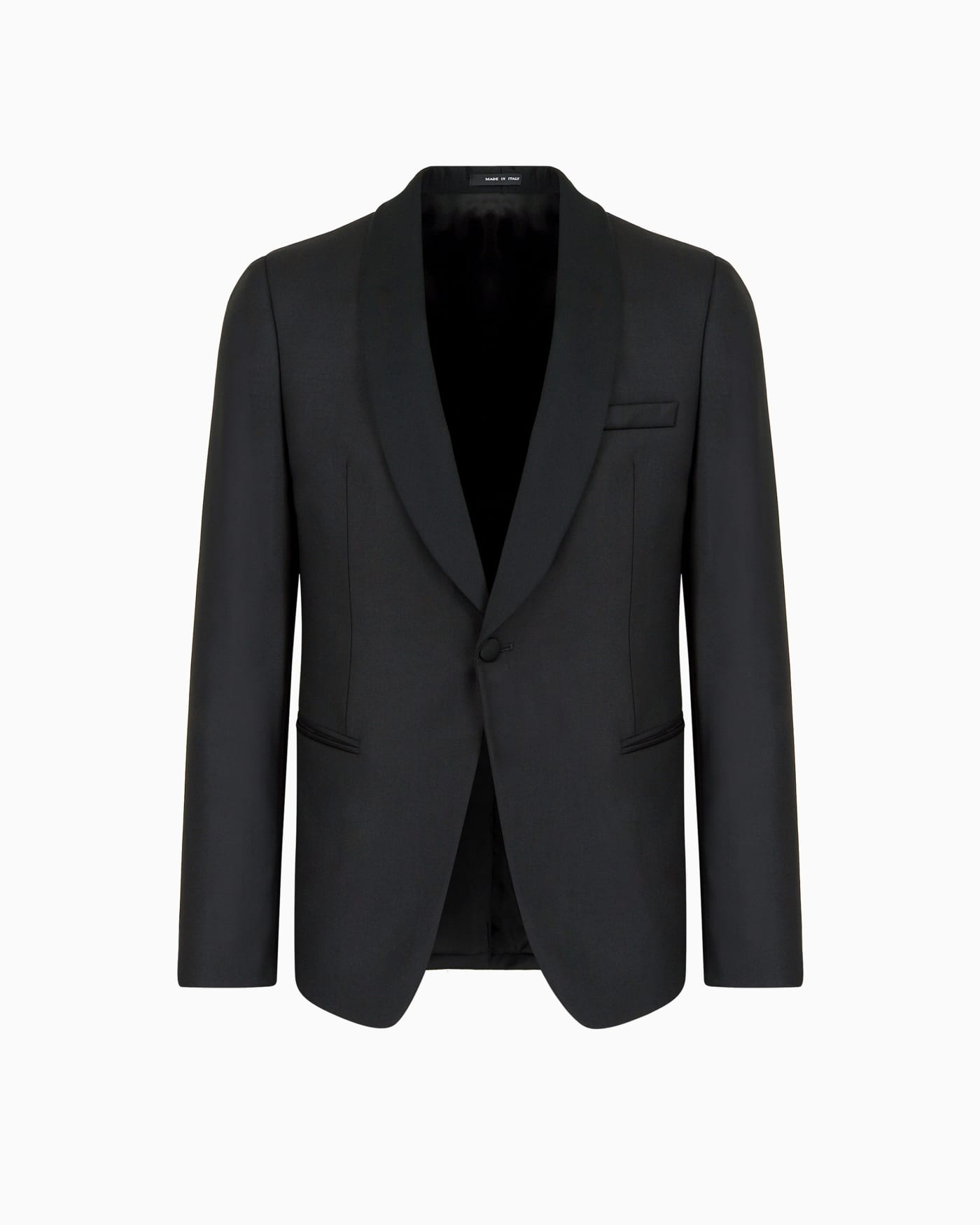Single-breasted satin lapel jacket man