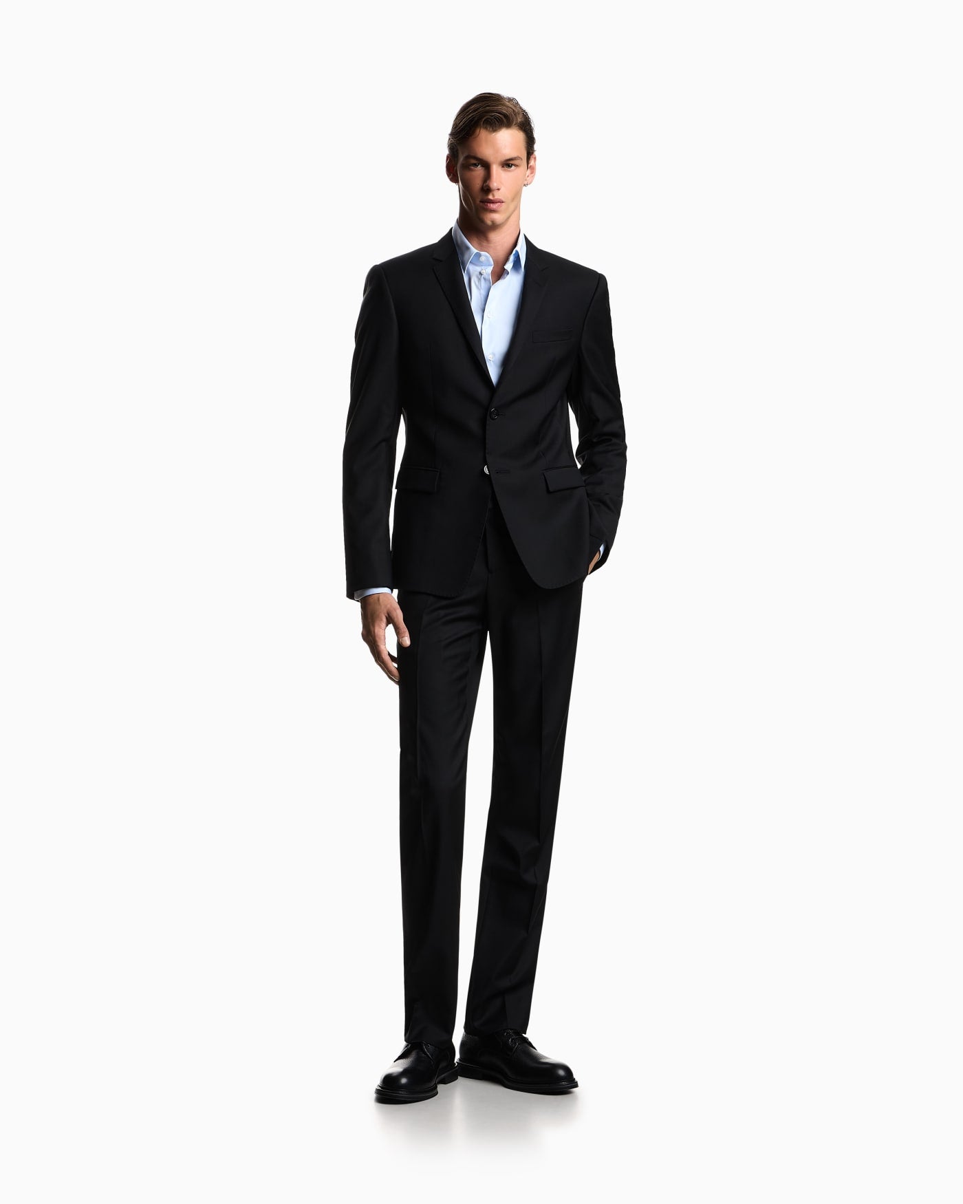 Trousers straight cut virgin wool man