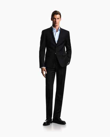 Trousers straight cut virgin wool man