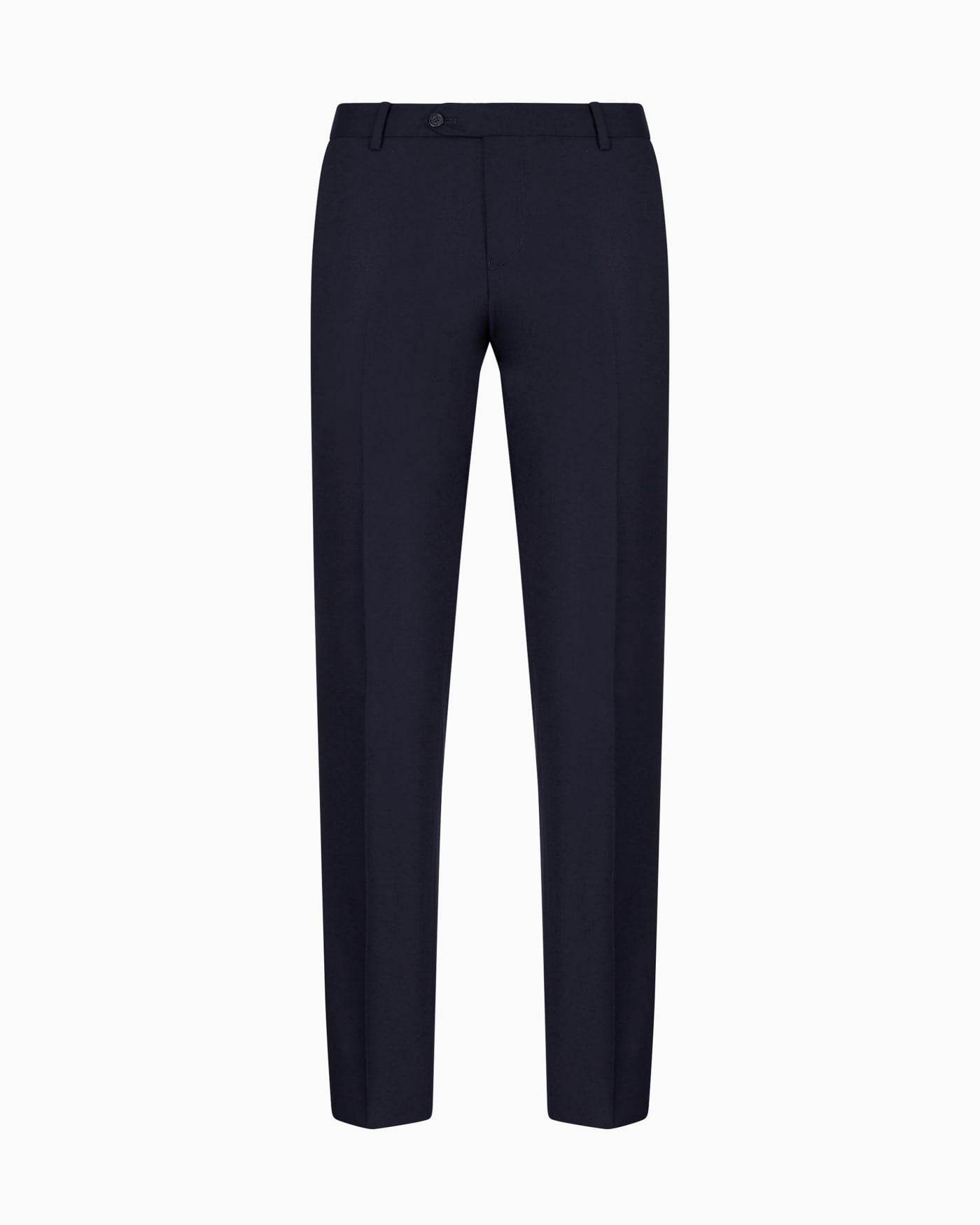 Worsted virgin-wool, creased trousers