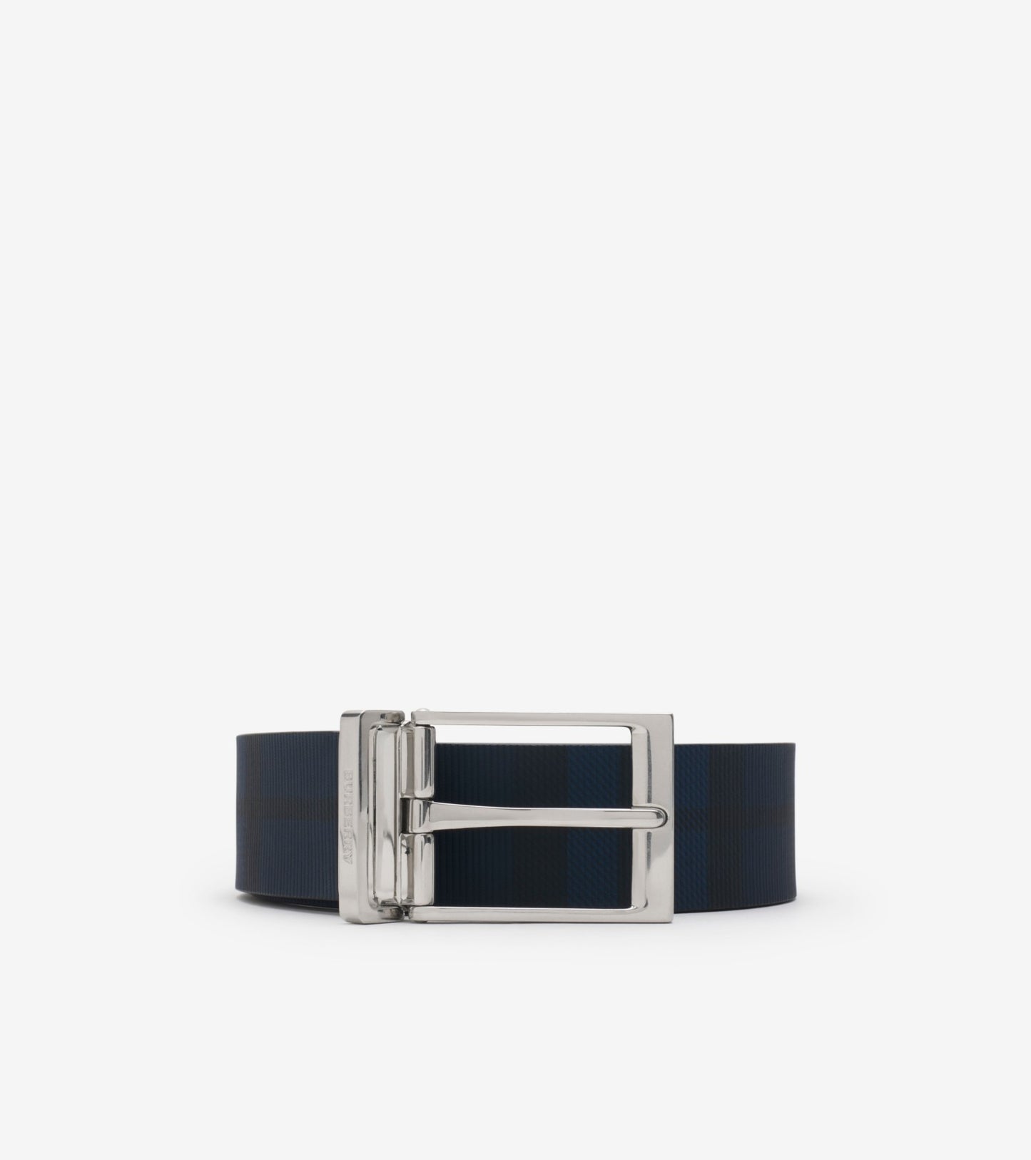 Reversible Check Belt in Navy/black
