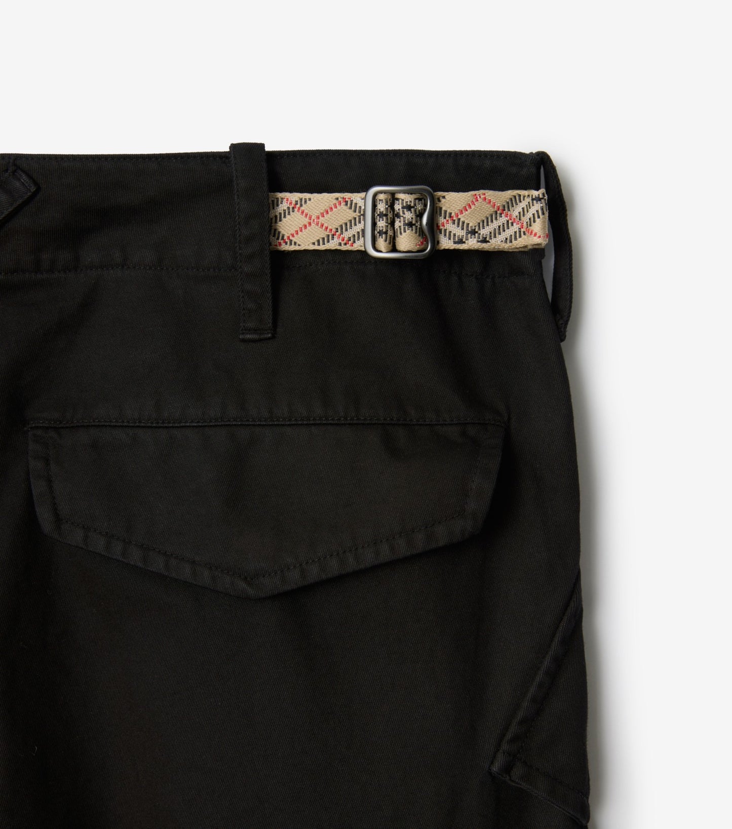 Cotton Cargo Trousers in Black