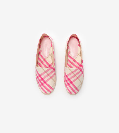 Check Mews Espadrilles in Aubergine purple