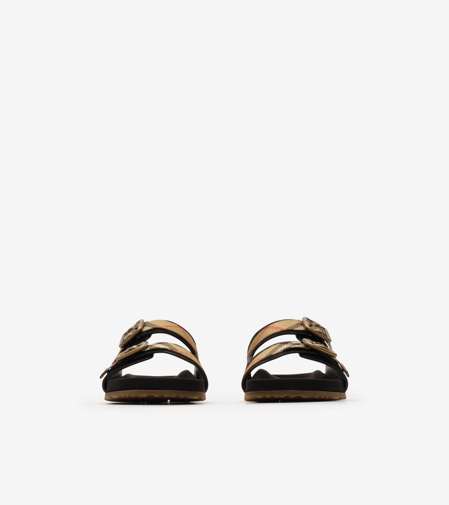 Check Suede Urchin Sandals in Black