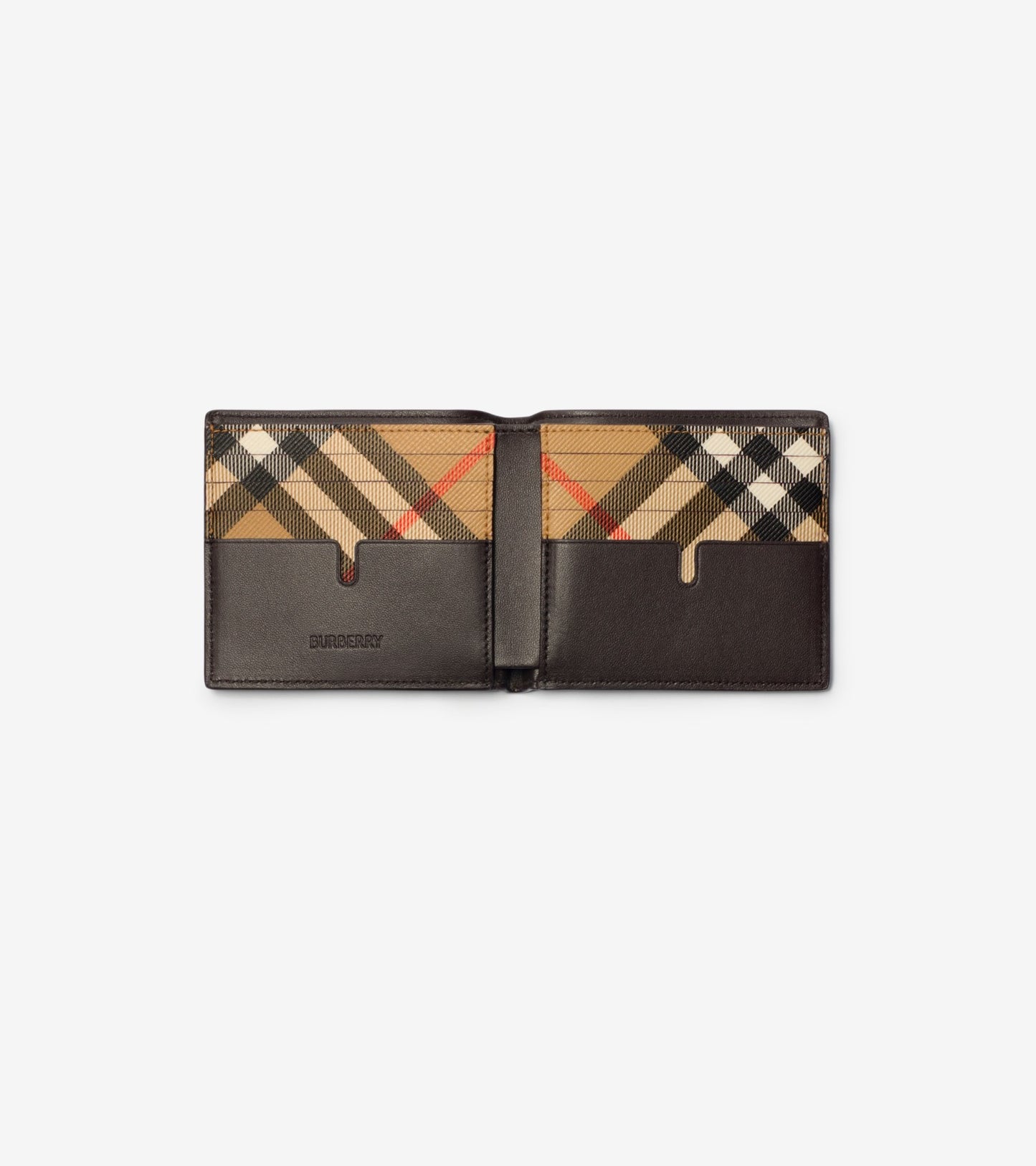 Pop Check Bifold Wallet in Sand beige