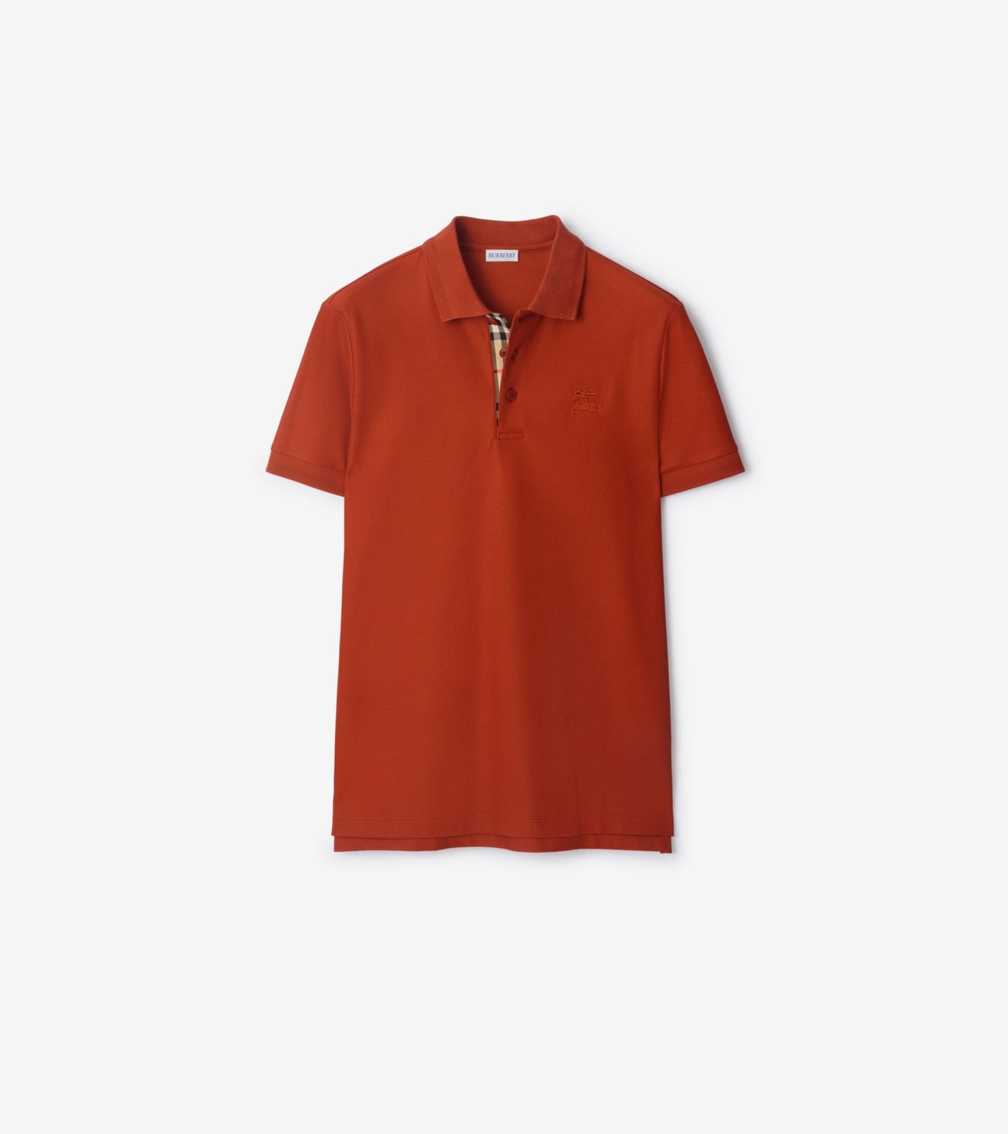 Cotton Polo Shirt in Clay brown