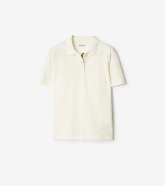 Cotton Polo Shirt in Chalk white