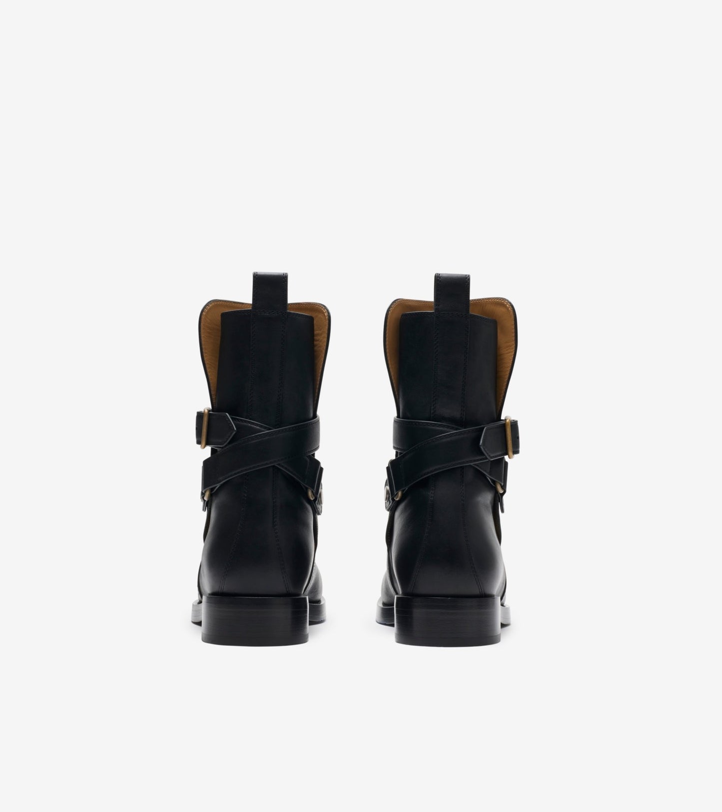 Leather Ledger Jodphur Boots in Black