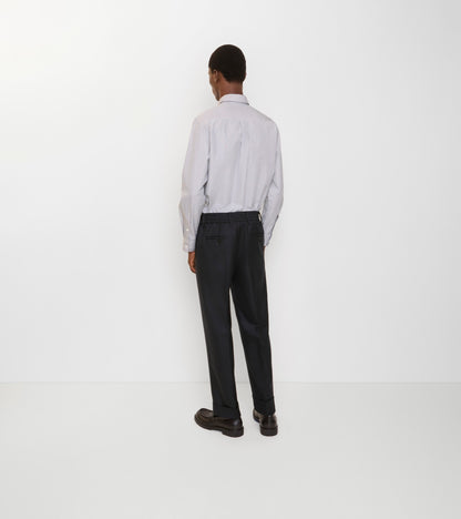 Check Wool Tailored Trousers in Tarmac grey/dark pewter grey