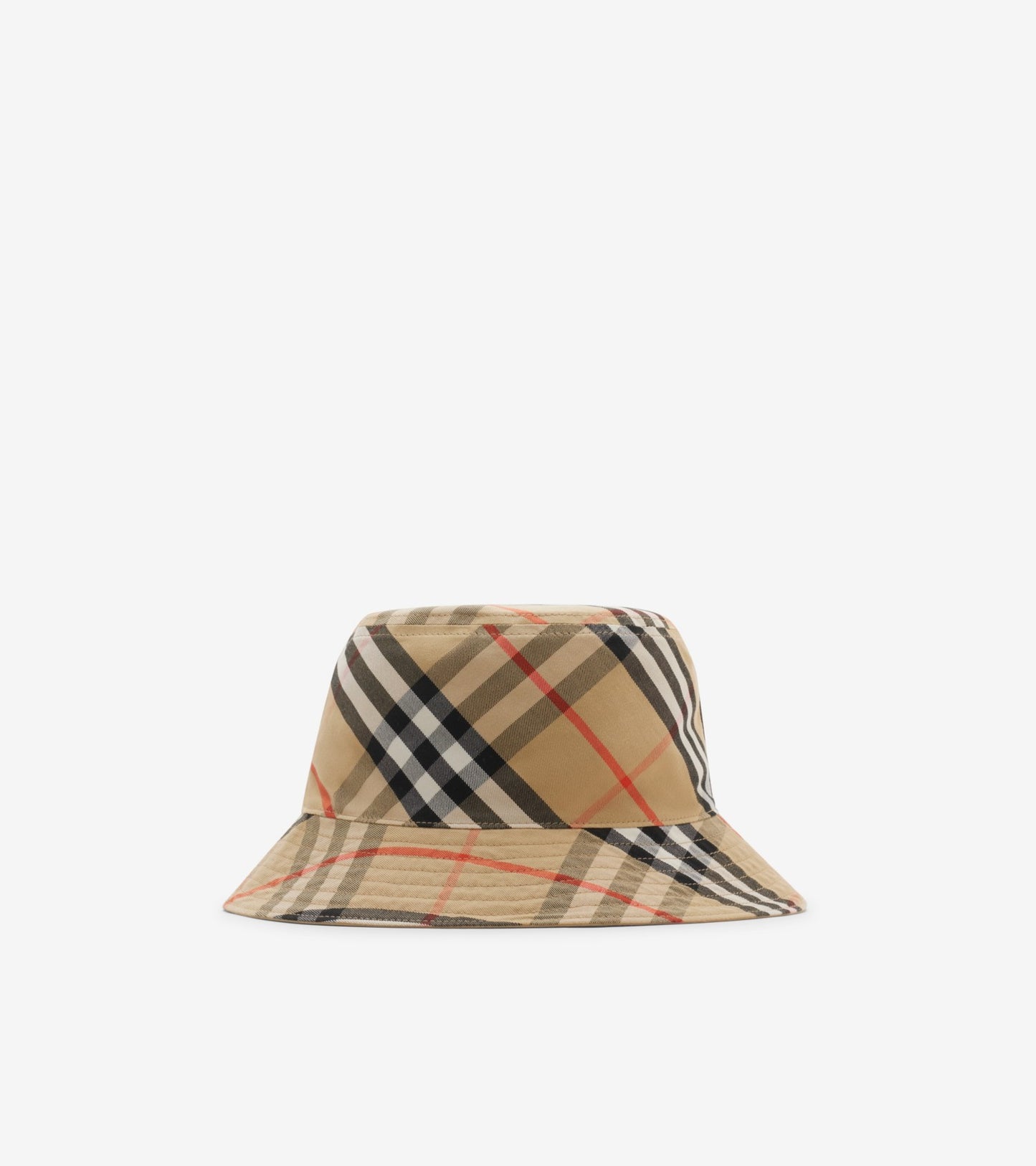 Reversible Gabardine Bucket Hat in Flax beige/sand beige