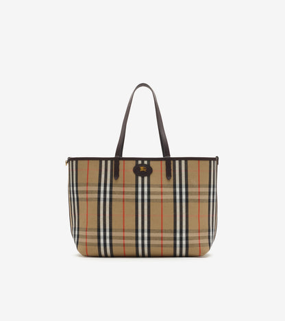 Medium Reversible Bloomsbury Tote in Black/calico beige
