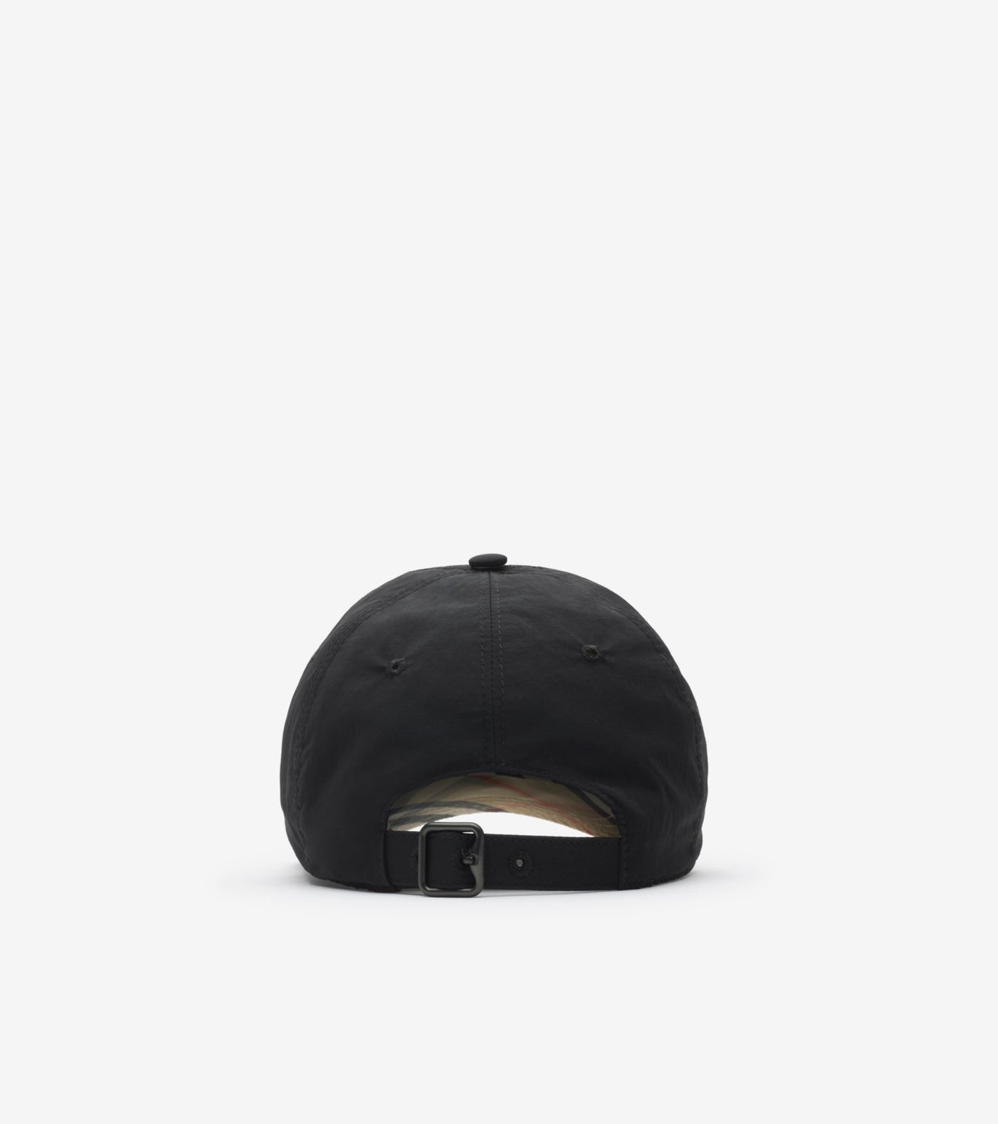 Knight Stamp Nylon Baseball Cap in Black/sand beige