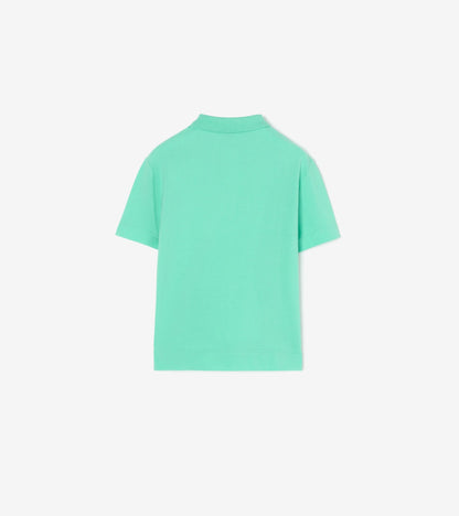Cotton Piqué Polo Shirt in Light mint