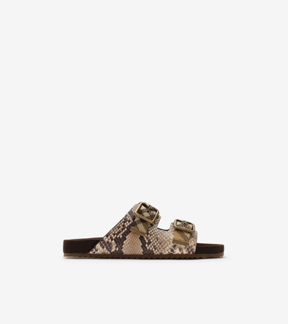 Check Suede Urchin Sandals in Jute beige
