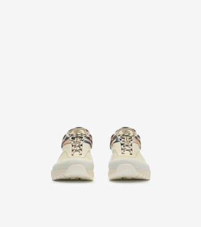 Check and Mesh Discover Sneakers in Tundra beige/sand beige
