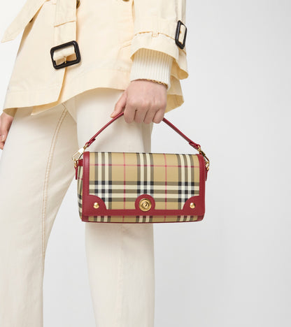 Top Handle Note Bag in Archive beige/ruby red