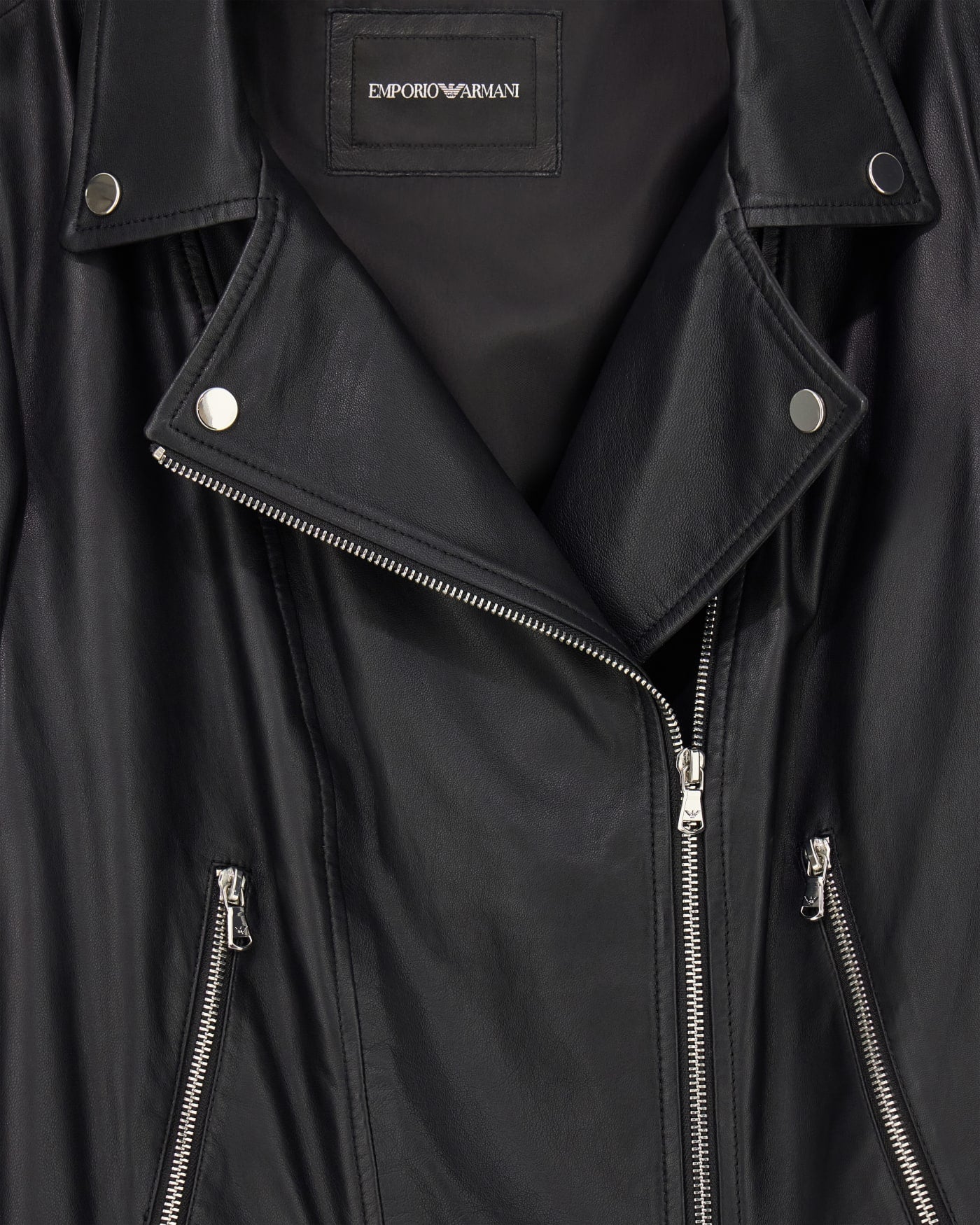 Asymmetrical zip biker jacket woman