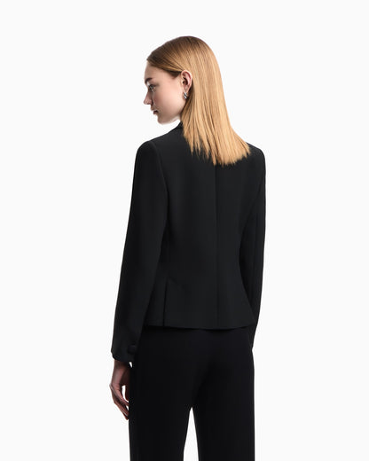 Lapel jacket slim fit stretch for woman