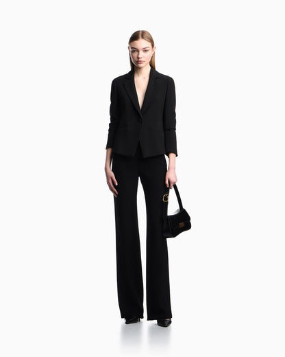 Lapel jacket slim fit stretch for woman