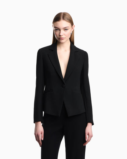 Lapel jacket slim fit stretch for woman
