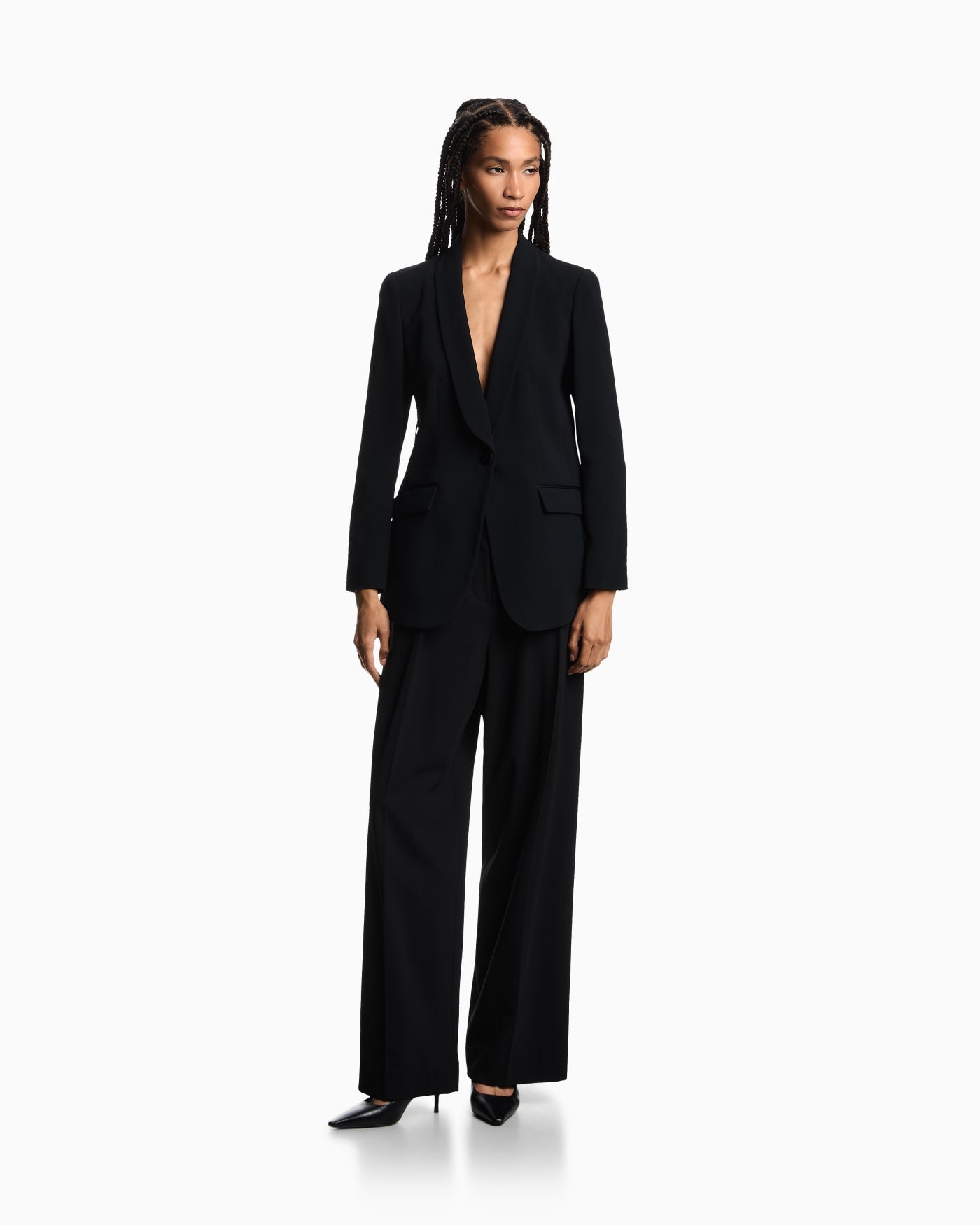 Satin blazer in a single-breasted cut with pockets Essential