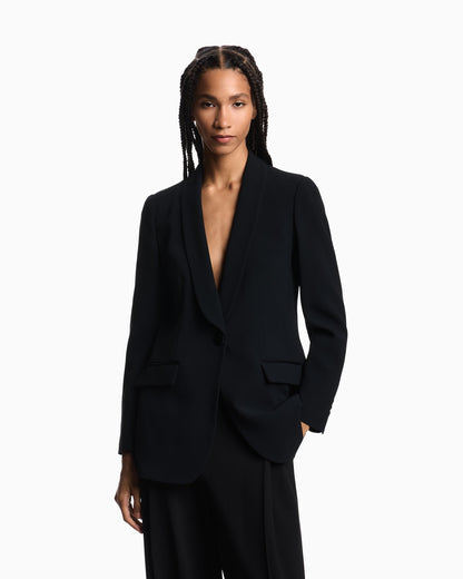 Satin blazer in a single-breasted cut with pockets Essential