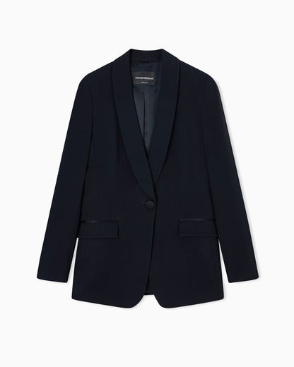Satin blazer in a single-breasted cut with pockets Essential