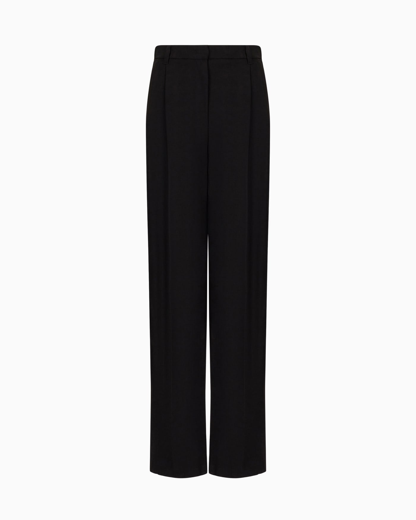 Pleated trousers high waist wool for woman