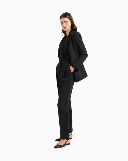 Envers-satin trousers with pleats
