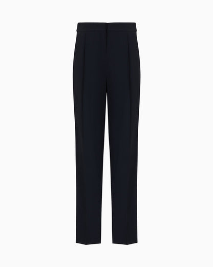 Envers-satin trousers with pleats