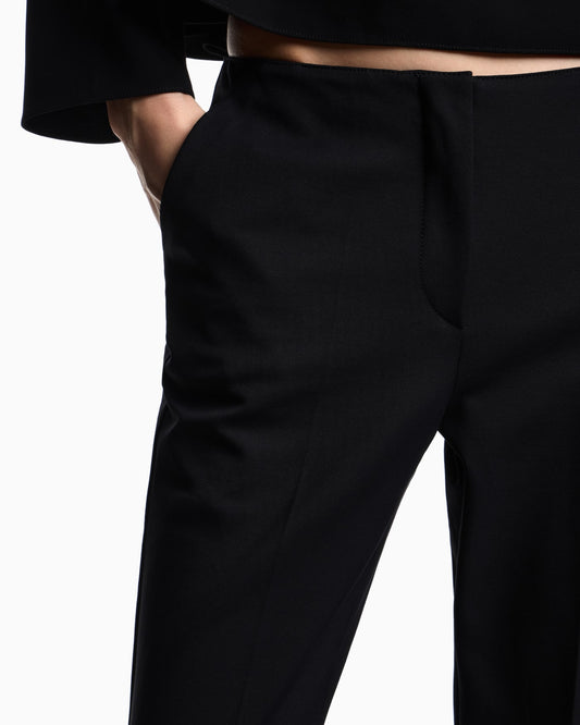 High-waisted trousers in stretch cotton gabardine Essential