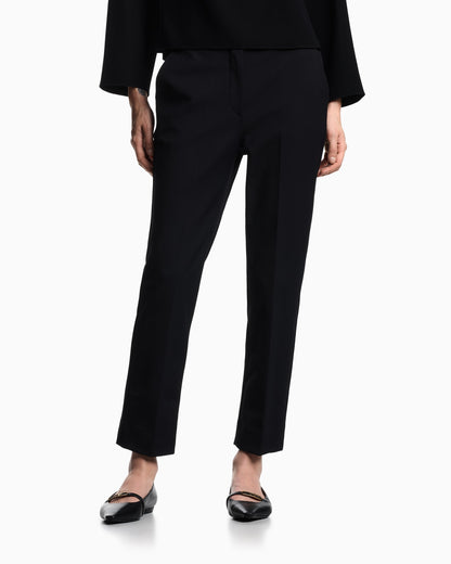 High-waisted trousers in stretch cotton gabardine Essential