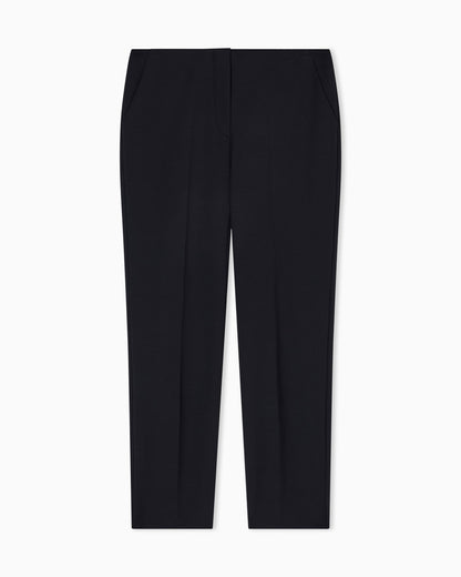 High-waisted trousers in stretch cotton gabardine Essential
