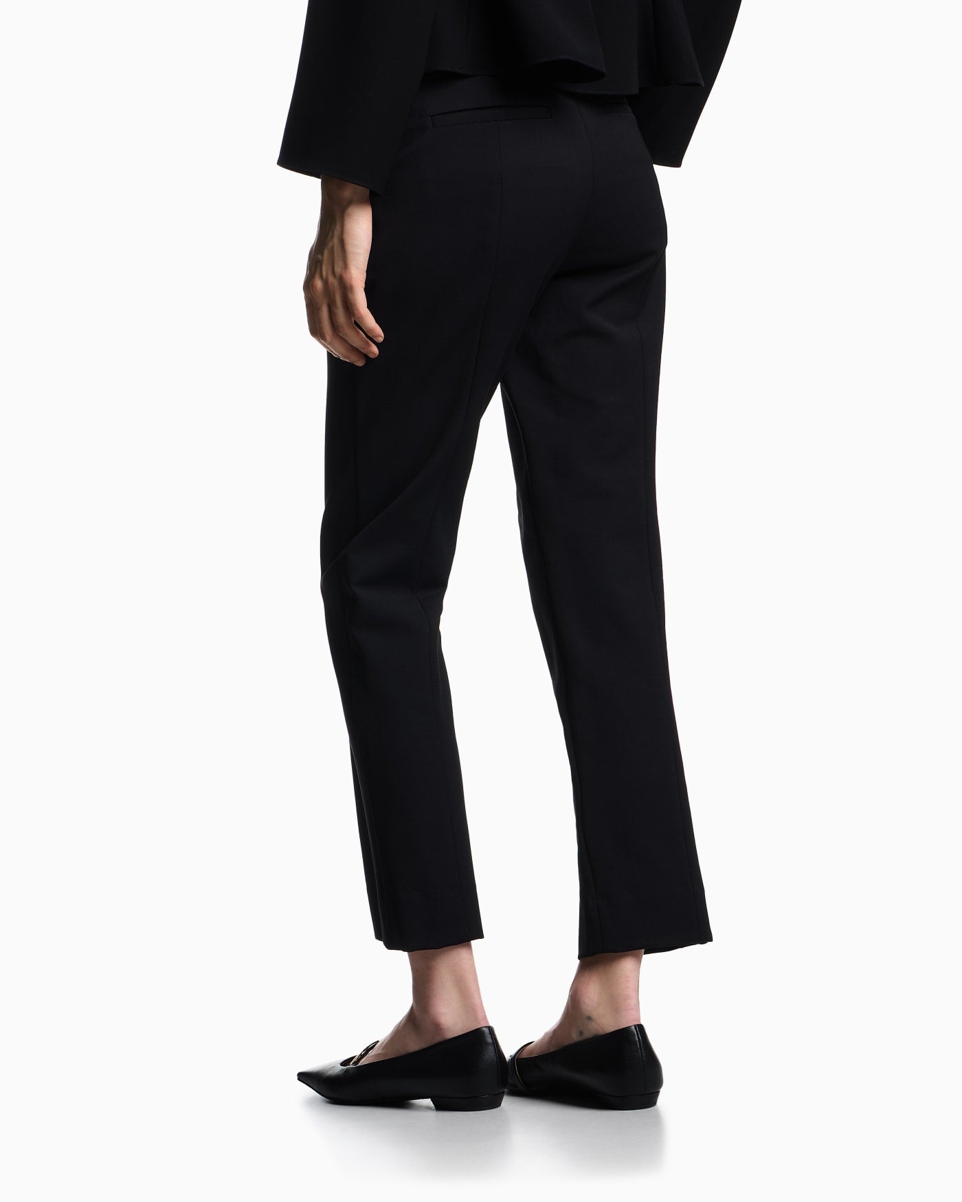 High-waisted trousers in stretch cotton gabardine Essential