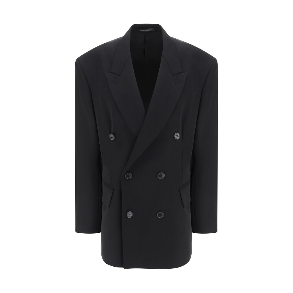 Balenciaga Black Wool Double-Breasted Blazer