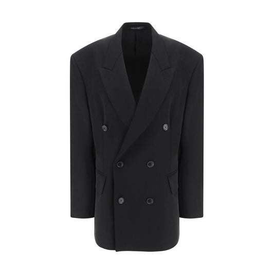 Balenciaga Black Wool Double-Breasted Blazer
