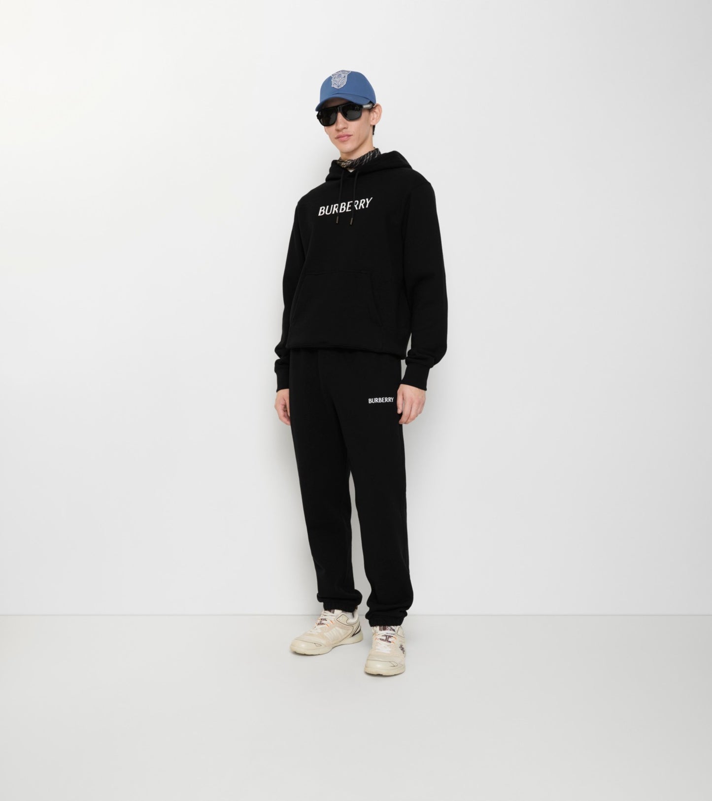Logo Cotton Jogging Pants in Black