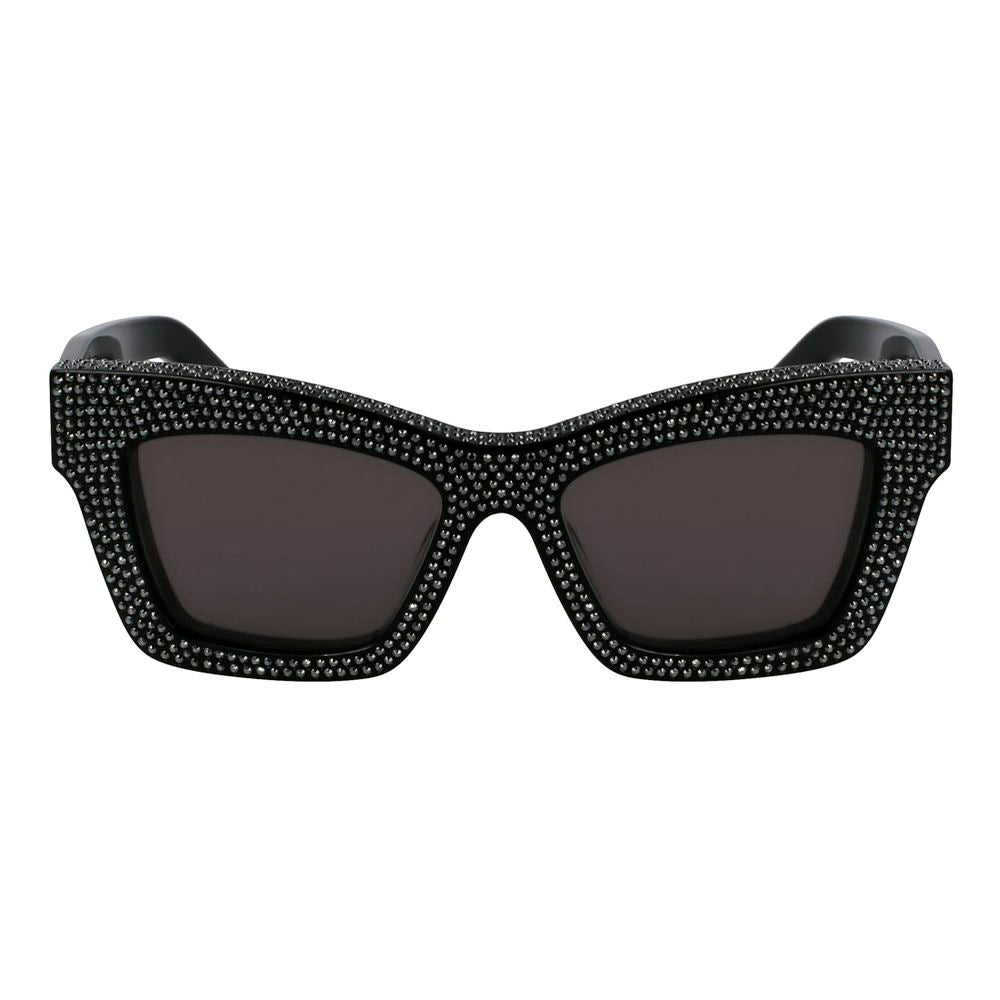 Salvatore Ferragamo Black Acetate Sunglasses