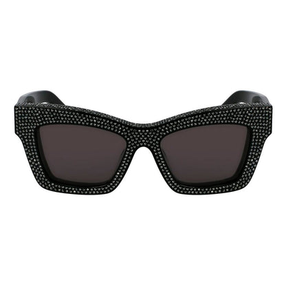 Salvatore Ferragamo Black Acetate Sunglasses