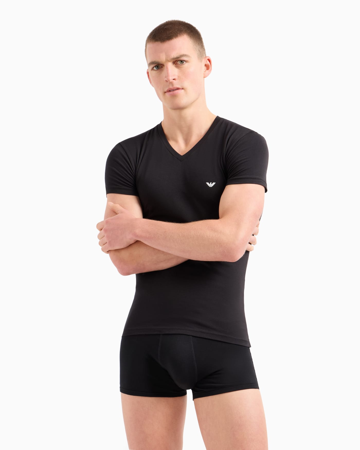 Basic V-neck underwear T-shirt